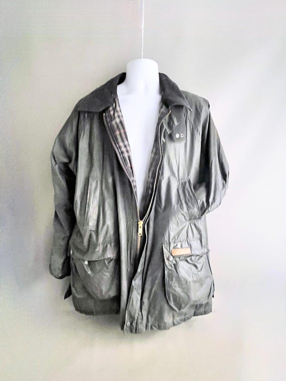 1990s Vintage Wax Hunting Jacket by Burberry