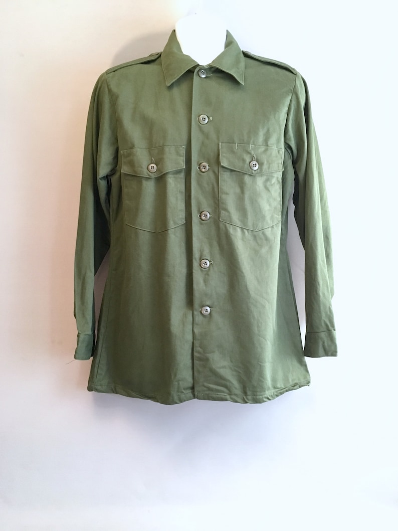 Vintage army surplus Khaki green chore / workwear jacket Etsy