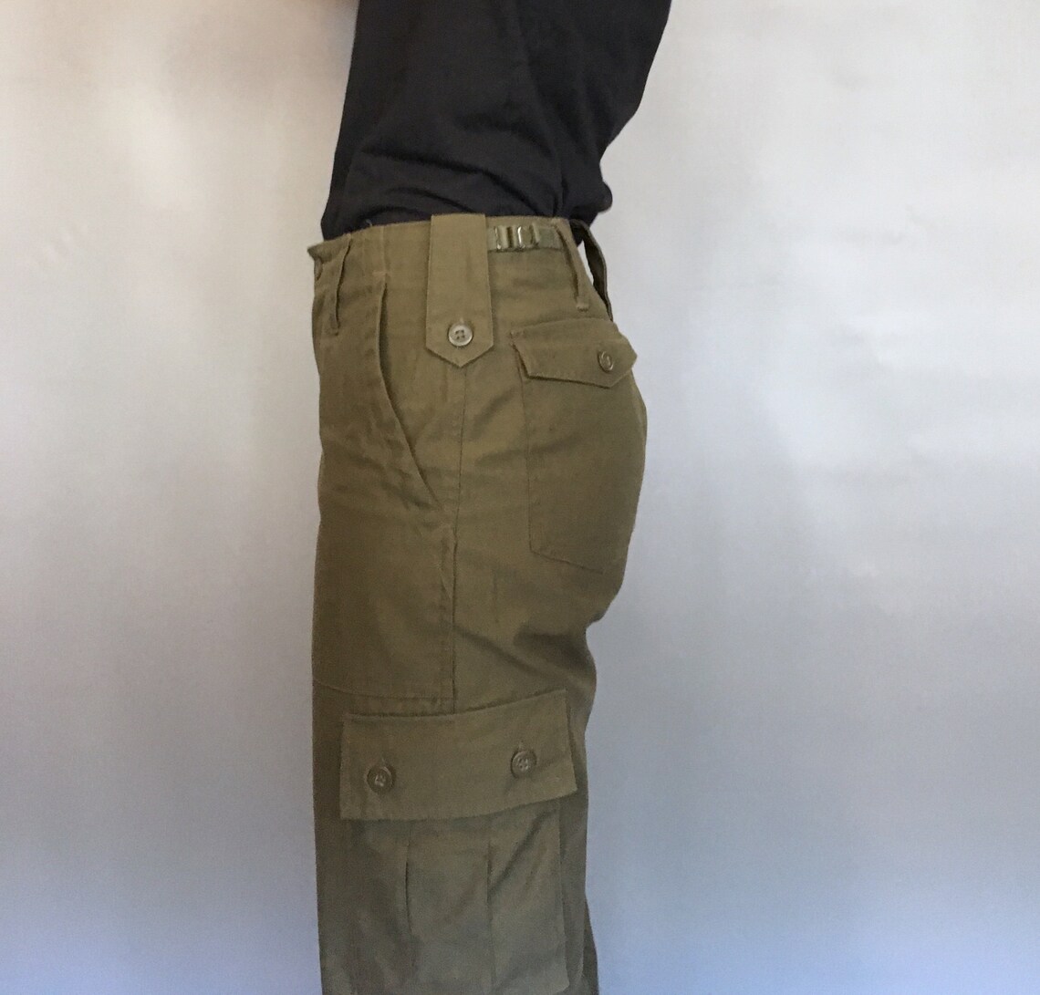 High waisted 90s cargo pants trousers brand new surplus dead | Etsy