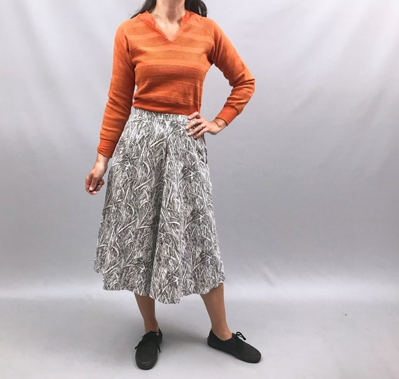 1970s high waisted cotton skirt with pockets - image 2