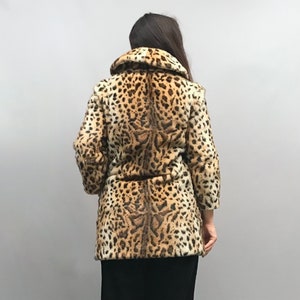 Vintage FAUX Fur leopard print coat Made by Top Shop image 9