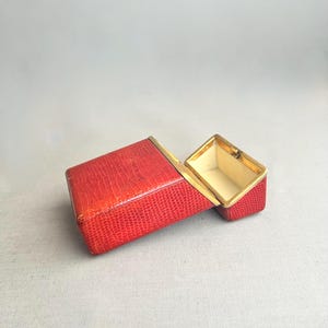 tremblay cigarette case 1950s Mid Century Red Leather Cigarette Case Made in France by Tremblay
