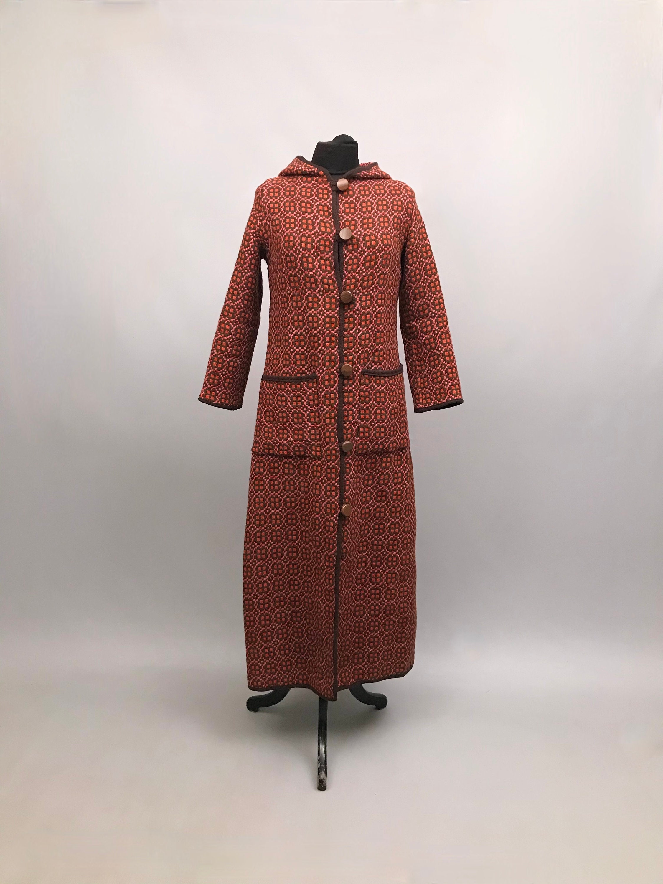 Vintage Welsh Tapestry hooded Wizard Coat / Maxi coat / | Etsy