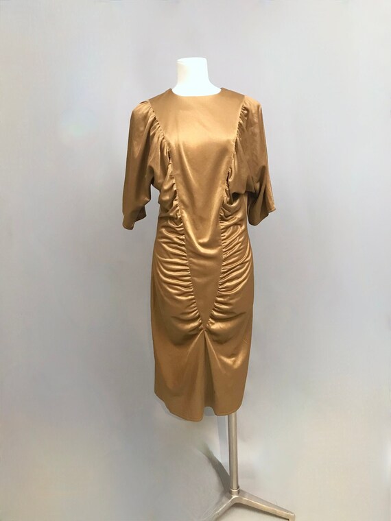 1980s Vintage Gold Disco Dress /fishtail Dress/ Gold Party Dress / Sexy  Dress - Etsy