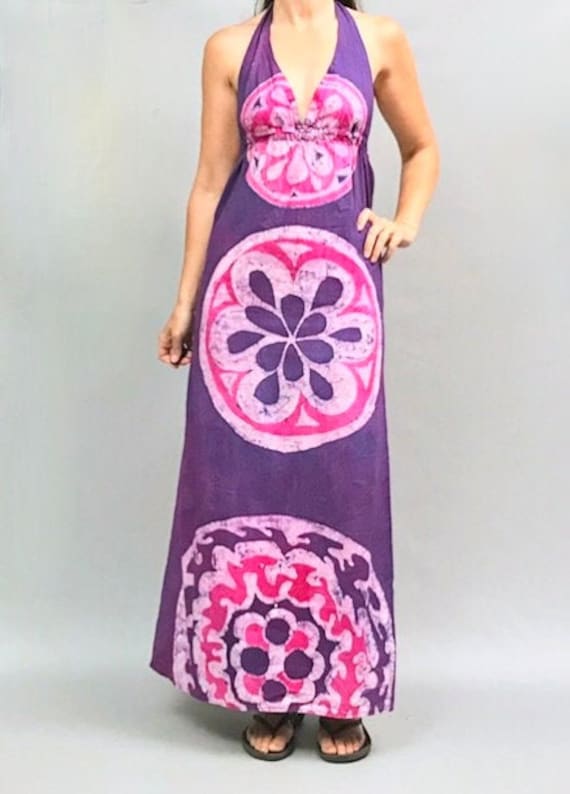 batik halter dress