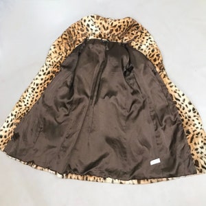 Vintage FAUX Fur leopard print coat Made by Top Shop image 10
