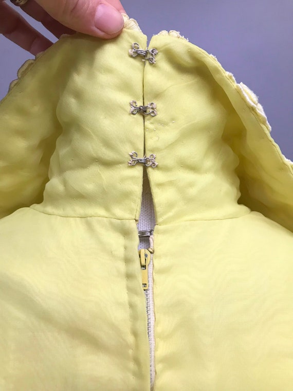Incredible 1960s Bright yellow chiffon pleated dr… - image 6
