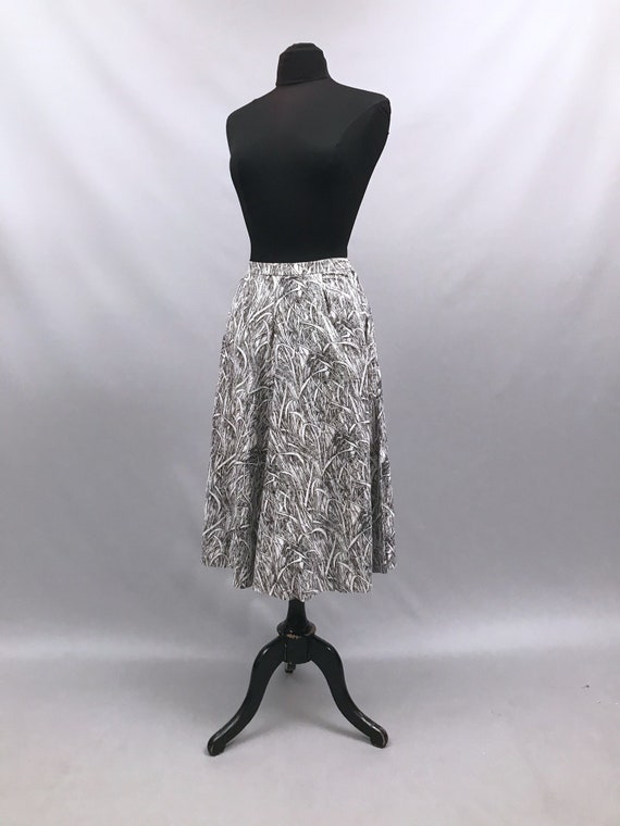 1970s high waisted cotton skirt with pockets - image 3
