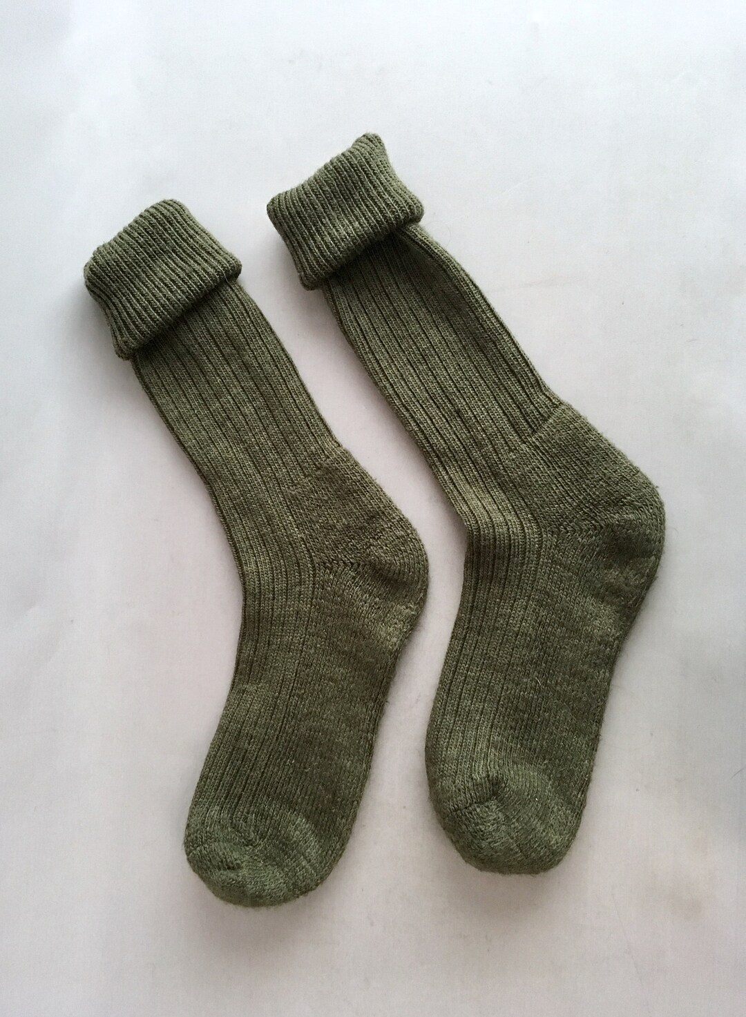 Olive Green Wool Socks. Fits Size 6 11uk Leg Warmers Unisex Etsy UK