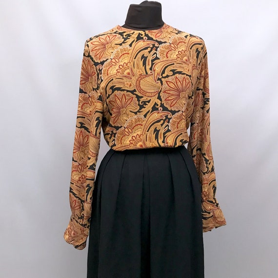 Vintage Aquascutum silk paisley blouse - image 10