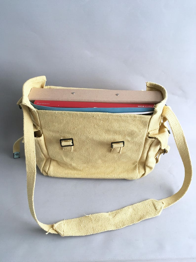 Vintage but new 1980s cotton canvas satchel bag / cross body | Etsy
