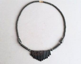 Handmade Hematite crystal necklace healing powers plus Gift pouch