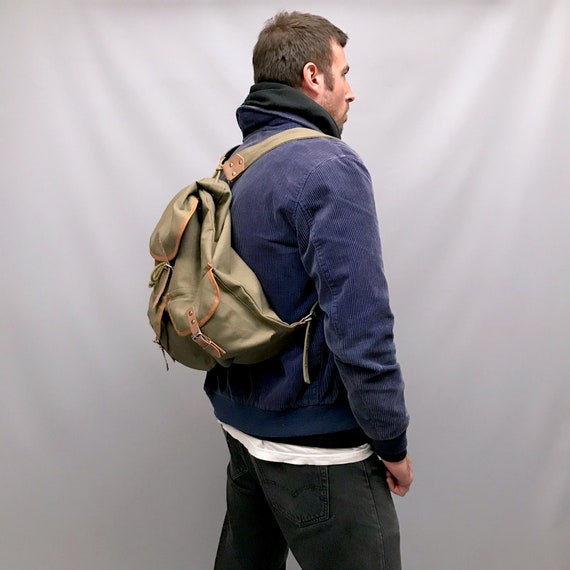 khaki green rucksack