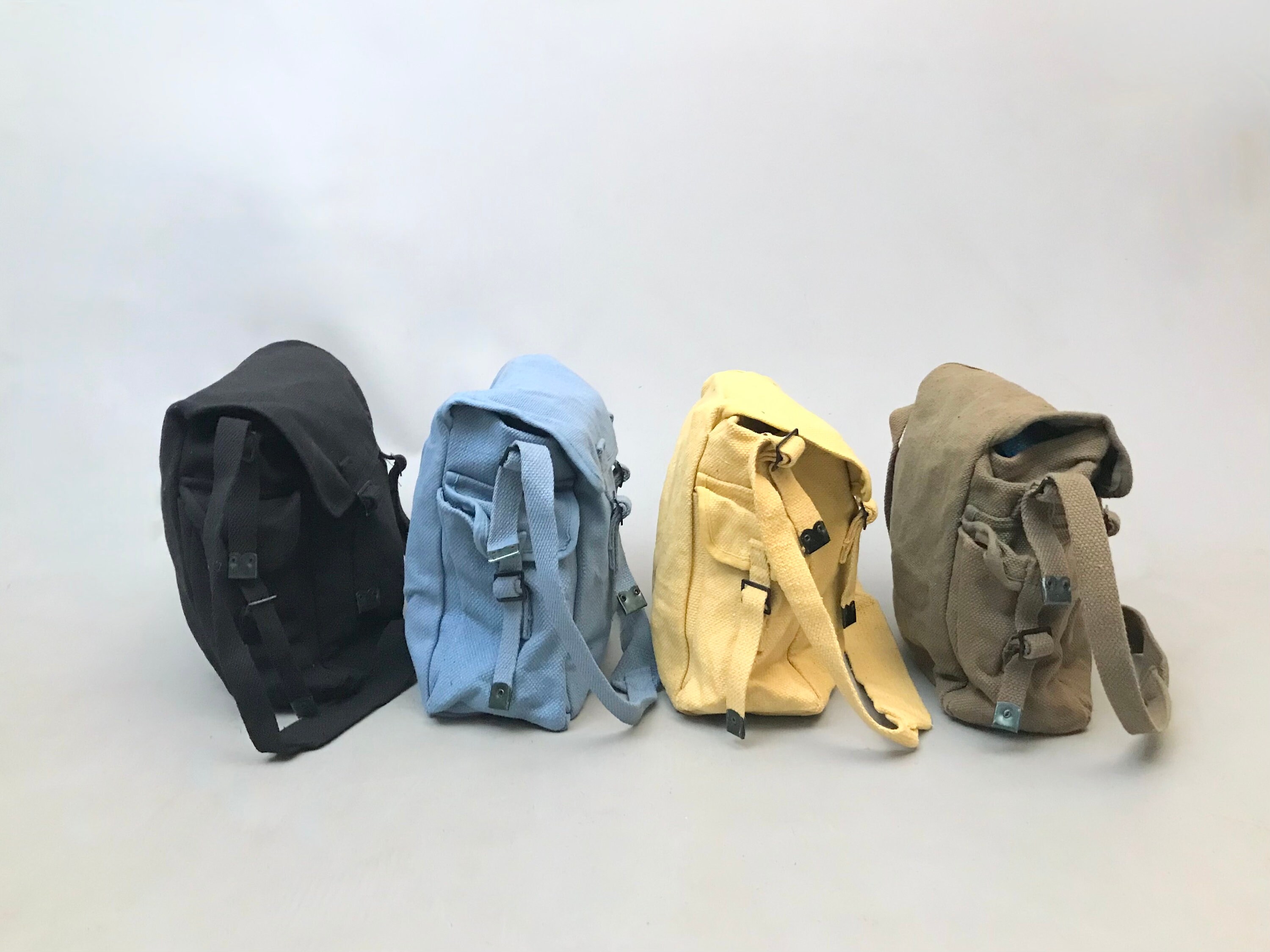Vintage but New 1980s Cotton Canvas Satchel Bag / Cross Body Vintage but New 1980s Cotton Canvas Satchel Bag / Cross Body