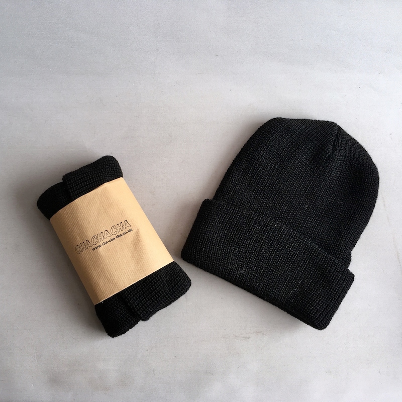 Mini Beanie Cotton Black