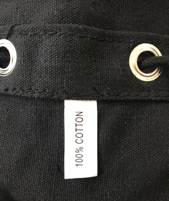 Black Cotton Canvas Rucksack/ Backpack/ travel bag / … Gem