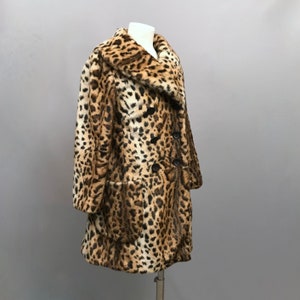 Vintage FAUX Fur leopard print coat Made by Top Shop image 2