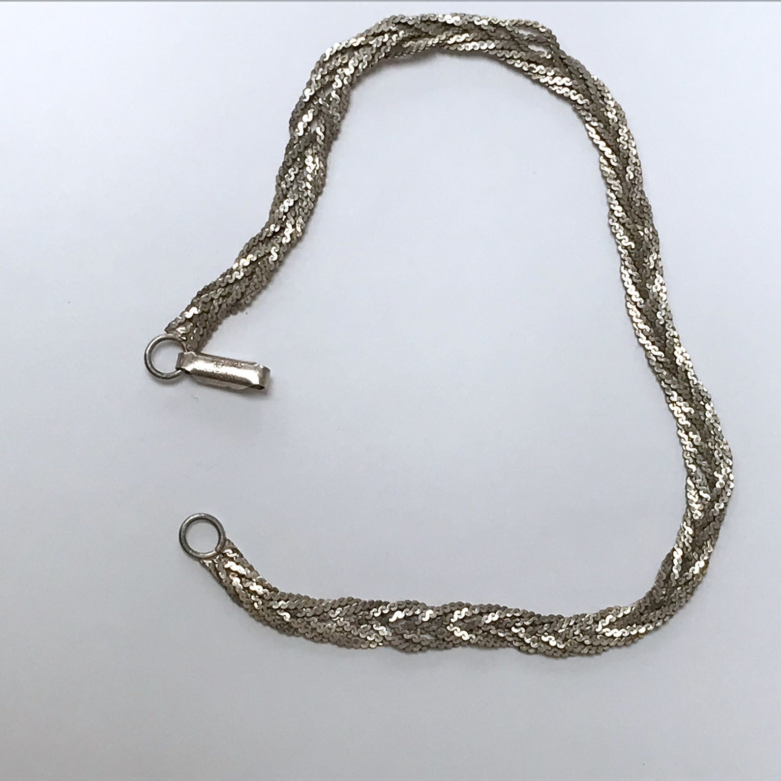 Vintage woven Silver Bracelet marked BREV 925 Italy | Etsy