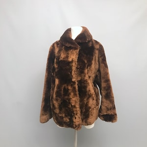 1940s Teddy bear Beaver Lamb coat / jacket Sheepskin coat