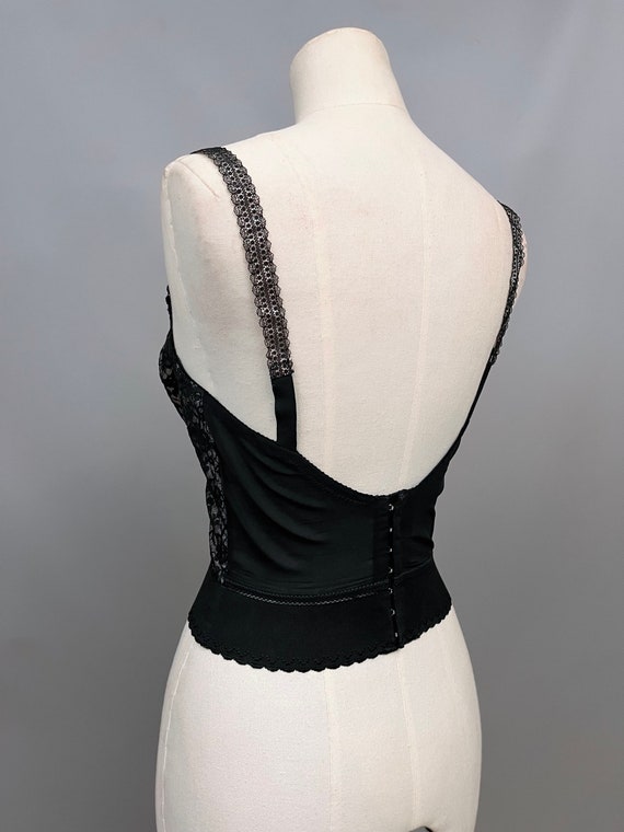 Size 20 - Purple & Black Lace Boudoir Bustier Corset With Garter Clips main image 1