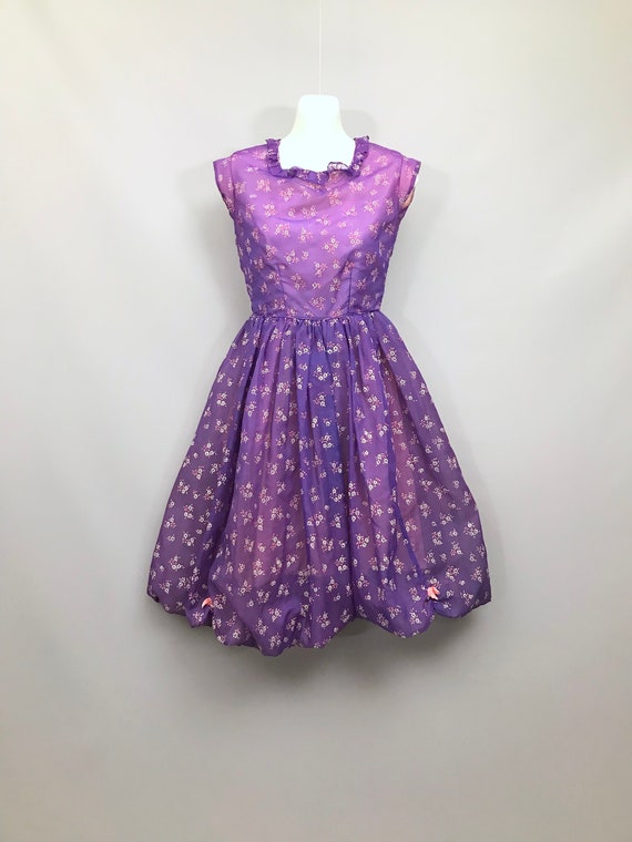 purple ditsy dress Girls: The Tricia Purple Ditsy Floral Dress, (10/12) - The Mint Julep Boutique