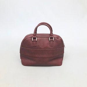 Paul Smith Leather Bag /  top handle Bag / Doctors Bag / Travel Bag / Bowling bag/  Ox - blood Red Burgundy Leather