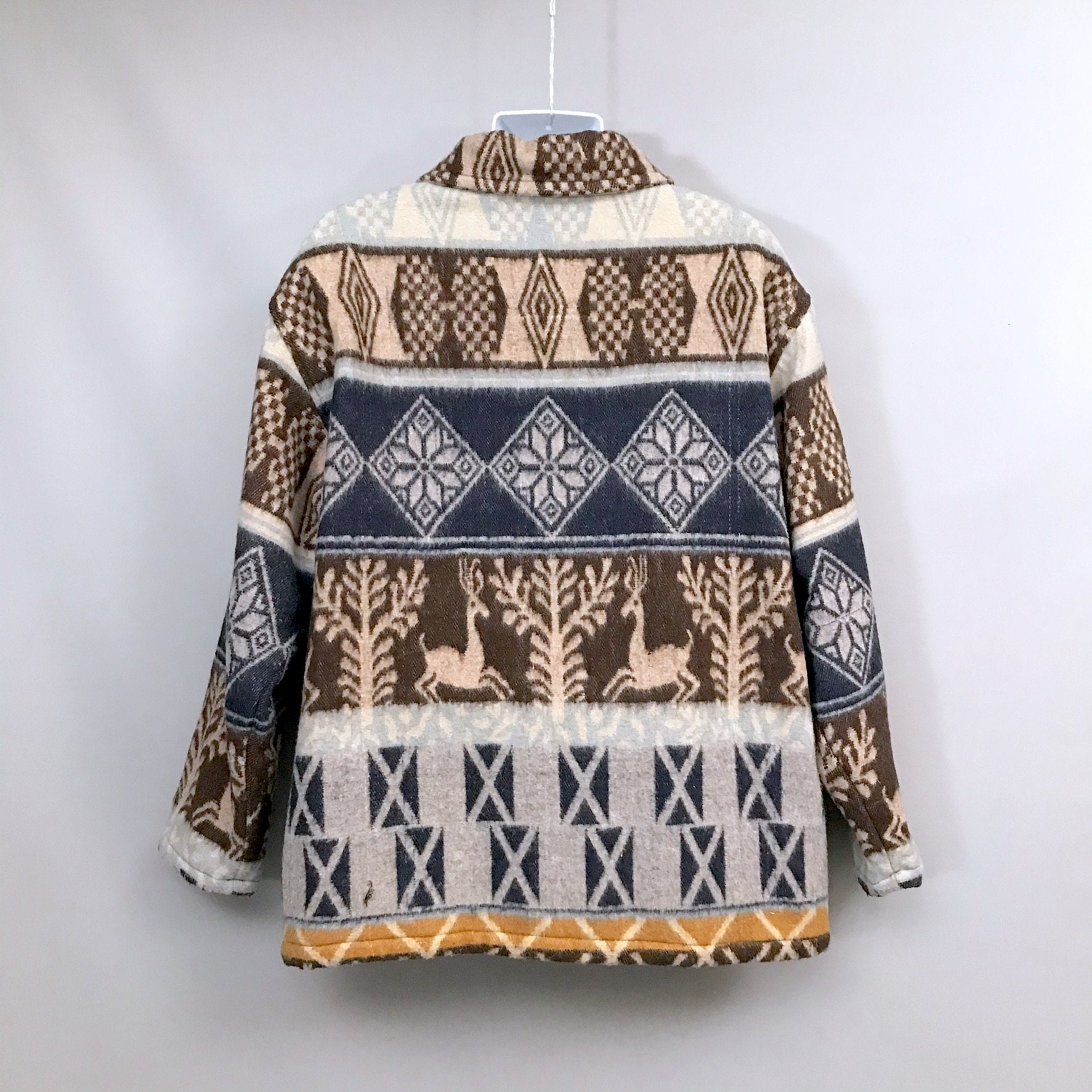 1990s Wool Blanket Coat Aztec Style / Native American / - Etsy UK