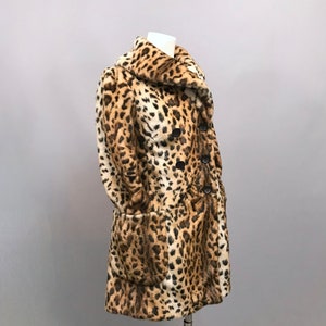 Vintage FAUX Fur leopard print coat Made by Top Shop image 3