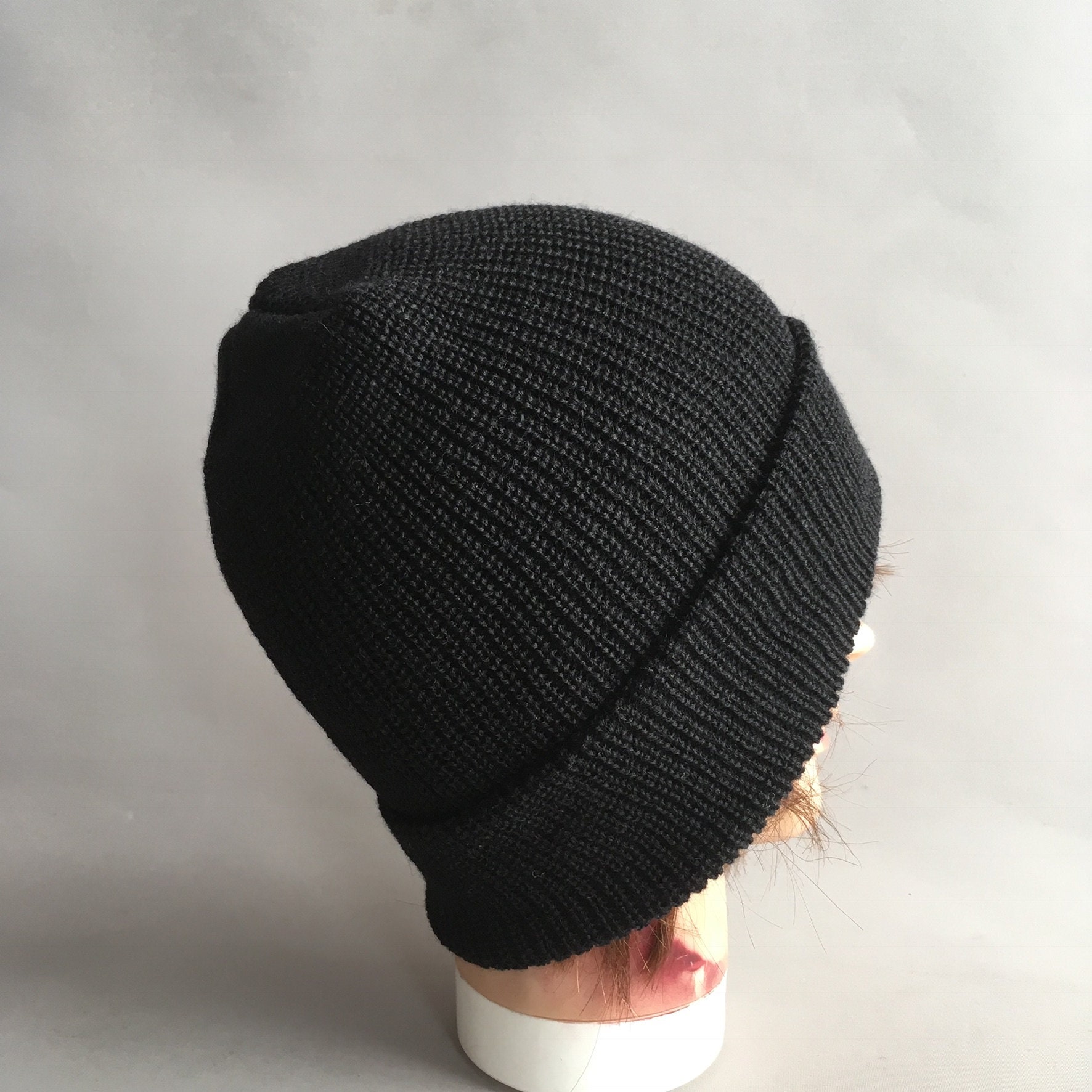 BEANIE HAT IN BLACK WOOL 419778 main image 0