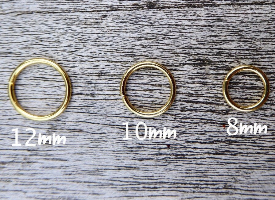 Gold or Rose Gold Plated Hoop, Stainless Steel, For Ear, Nose, Rook, …