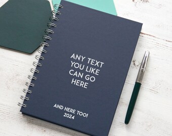 Personalised Any Text 2024 Weekly Diary - 2024 Diary - 2024 Weekly Planner - 2024 Planner - Custom Diary - 2024 Diary - Personalised Planner