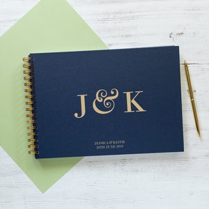 Personalised Initials Guest Book, Wedding Guest Book, Custom Guest Book, Engagement Guest Book, Couple's Guest Book, Wedding Album