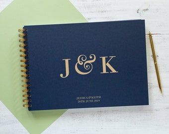 Personalised Initials Guest Book, Wedding Guest Book, Custom Guest Book, Engagement Guest Book, Couple's Guest Book, Wedding Album