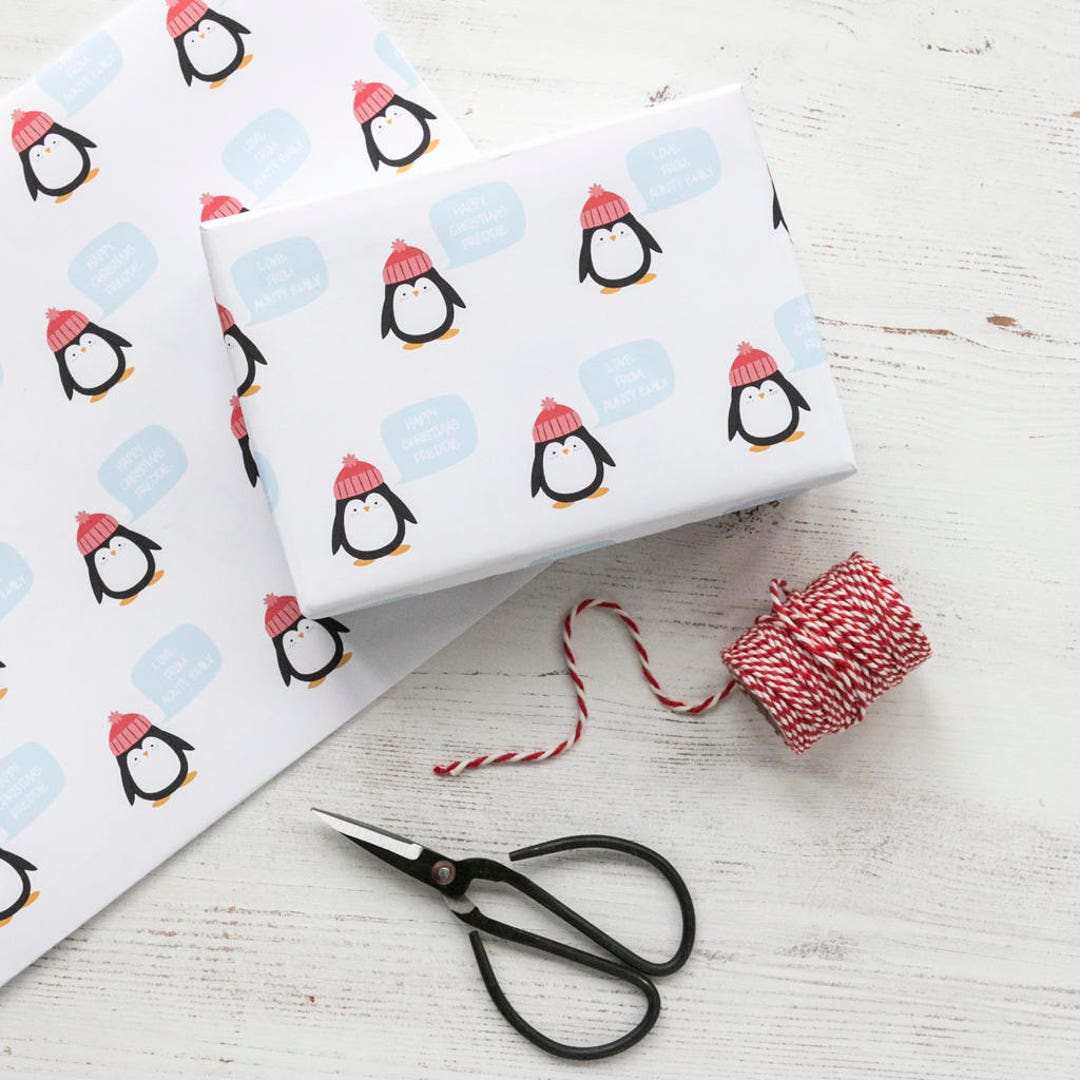 Penguin Christmas Wrapping Paper 