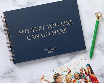 Customised Guest Book, Any Text Memory Book, Any Text Album, Custom Book, Personalised Book, Customised Book
