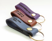 Personalized Leather Keychain Custom Leather Keychain Monogrammed Leather Keychain Custom Leather Keyring