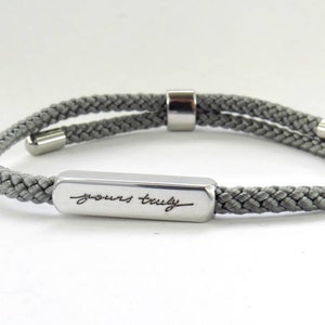 Regalo para novio pulsera personalizada regalo para aniversario pulsera manuscrita marido regalo pulsera para hombres regalo de cumpleaños novio regalo idea imagen 6