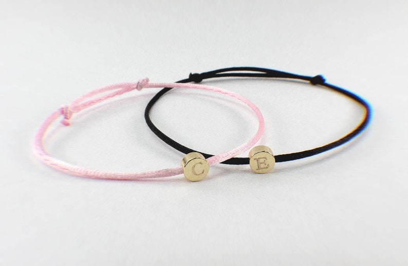 Ensemble de 2 bracelets d'amis en or pour elle et lui Bracelets de couple personnalisés Lot de 2 bracelets de couple personnalisés pour elle et lui, image 5