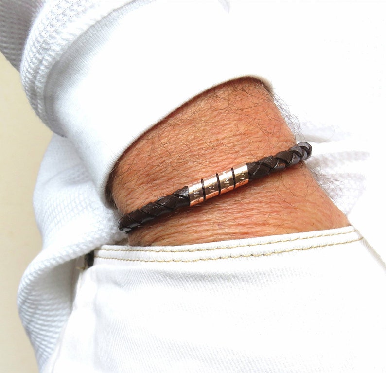 Personalized gifts Dad gift Mens gift Engraved bracelet Leather Bracelet Custom coordinates Cuff bracelet Mens personalized