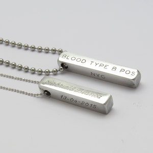 Custom Necklaces for Men Personalized  necklace for Men Custom dog tag  Personalized for him Fathers day