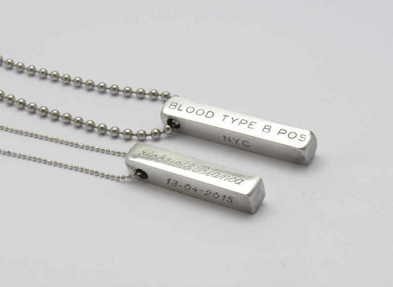 Necklace for Men Name Necklace Initial Necklace Custom Etsy