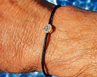 Custom Mens Engraved Bracelet, Waterproof Sailing Rope Bracelet, Personalized Gift for Him