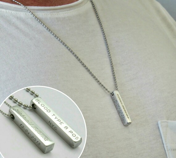 Custom necklace name for him deals