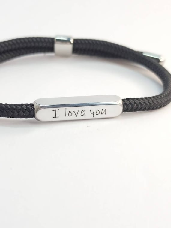 Waterproof Bracelet Custom Men's Engraved Bracelet 