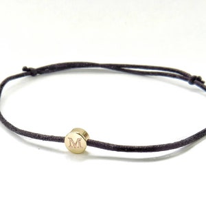 Pulsera de cuerda grabada minimalista personalizada para hombres Pulsera de letras Pulsera inicial Pulsera de cuerda para hombre Pulsera inicial Pulsera de amistad imagen 7