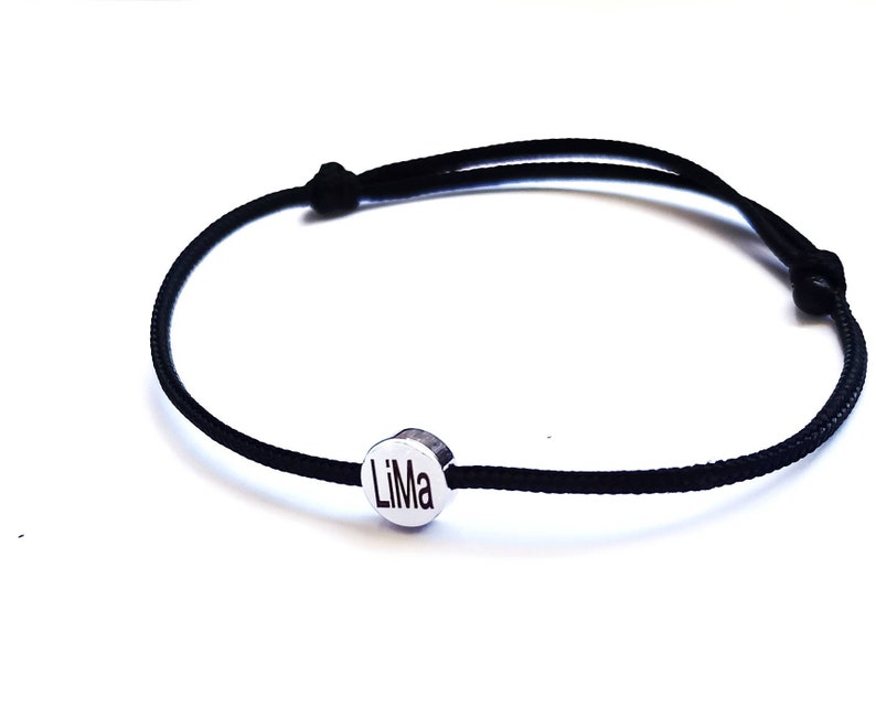 Pulsera grabada para hombre personalizada Pulsera de cuerda de navegación impermeable Pulsera de cuerda personalizada imagen 5