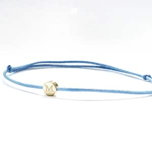 Bracelet de corde gravé minimaliste personnalisé pour homme Bracelet de lettres Bracelet initial Bracelet de corde homme Bracelet initial Bracelet d'amitié image 2