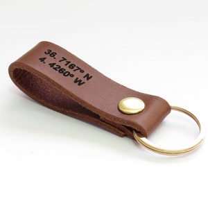 Personalized Leather Keychain Custom Leather Keychain - Etsy