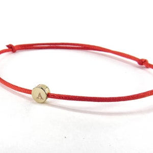 Pulsera de cuerda grabada minimalista personalizada para hombres Pulsera de letras Pulsera inicial Pulsera de cuerda para hombre Pulsera inicial Pulsera de amistad imagen 6