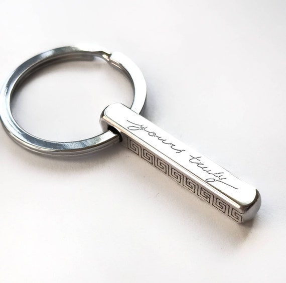 Personalized coordinates shop keychain